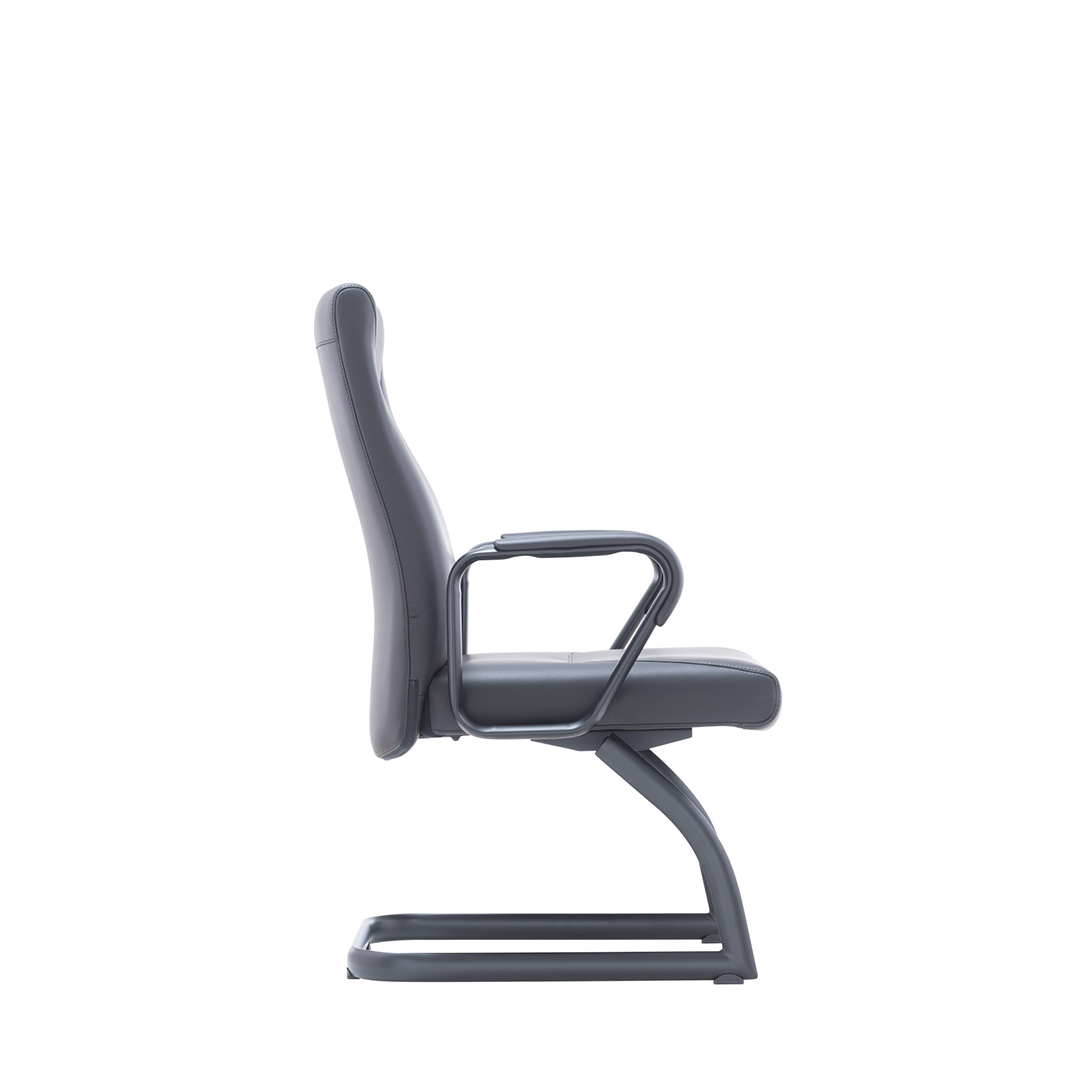 Black EPU Visitor Chair ZS-2461-V – Upholstered Office Guest Chair