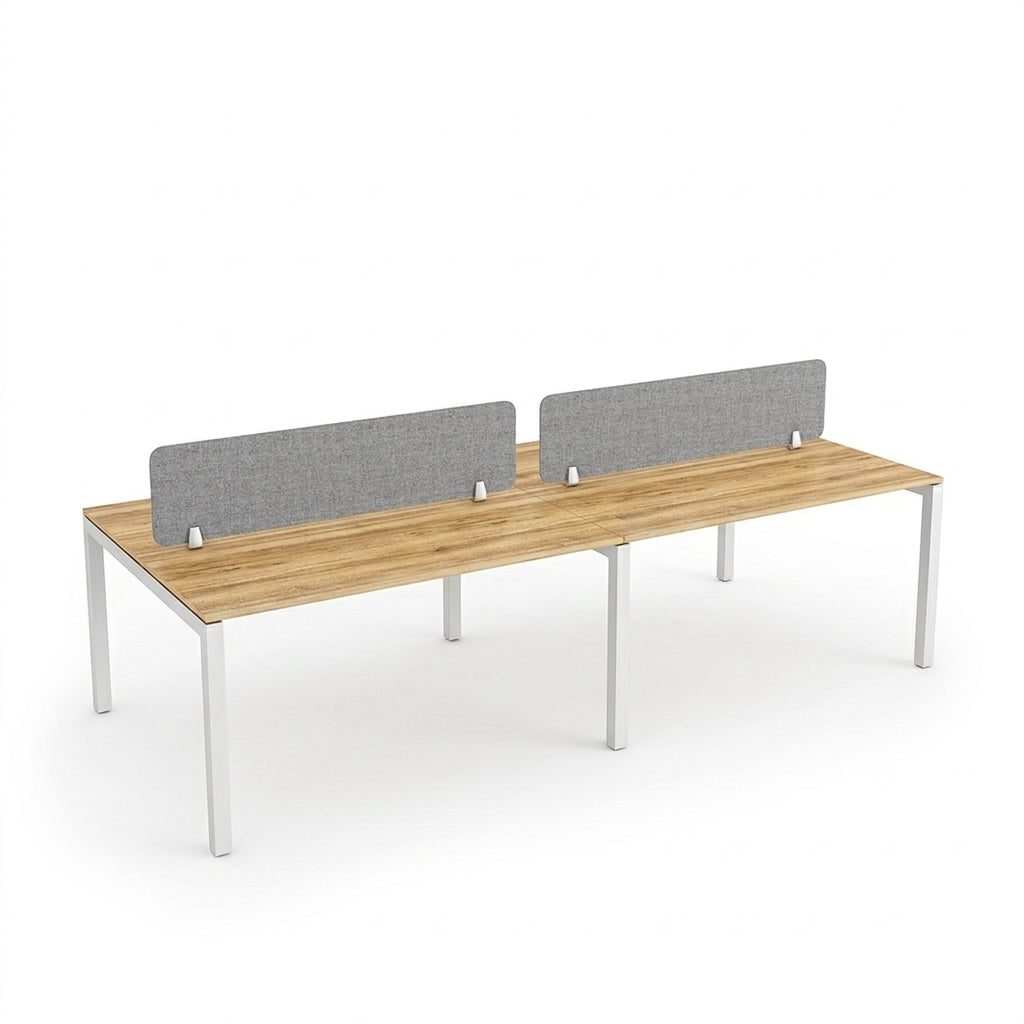 Four Person Workstation ZS-WS-FF4P-POINT – Four-Seater Cluster Workstation