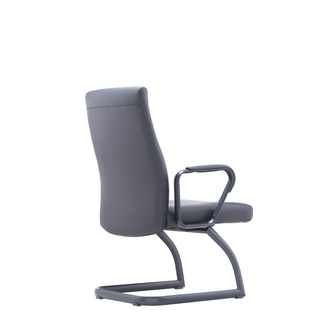 Black EPU Visitor Chair ZS-2461-V – Upholstered Office Guest Chair