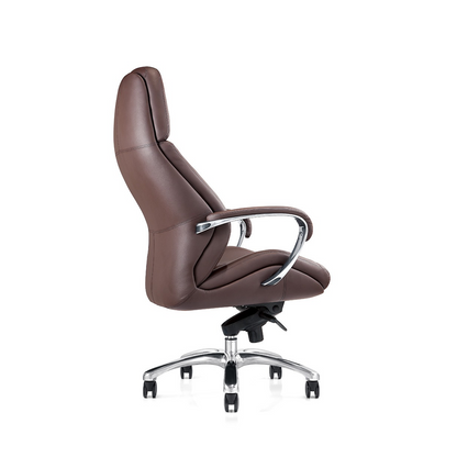 High Back Leather Chair ZS-F1-H – Executive Chair in Rich Brown PU