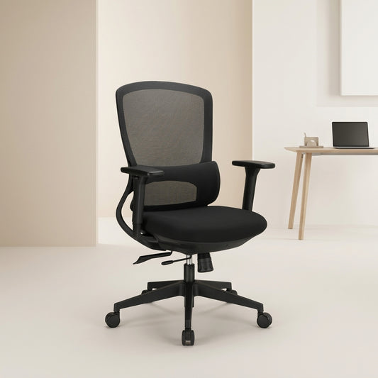 Medium Back Mesh Office Chair ZS-6245-M – Fixed Lumbar Support & PU Armrests