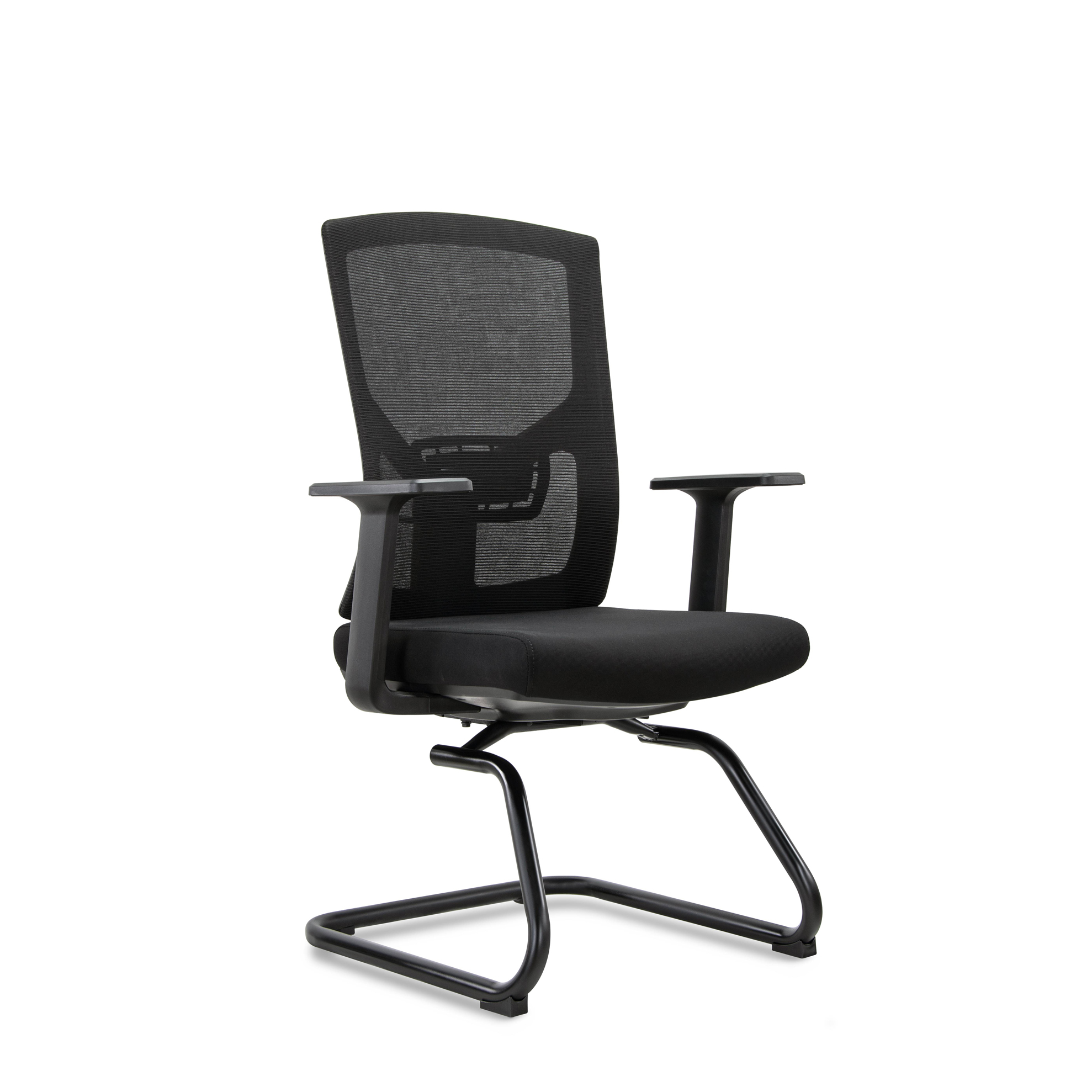 Black ergonomic mesh visitor chair UAE