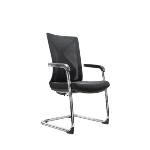Black mesh office visitor chair UAE