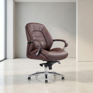 ZS-F1-H Medium Back Leather Chair